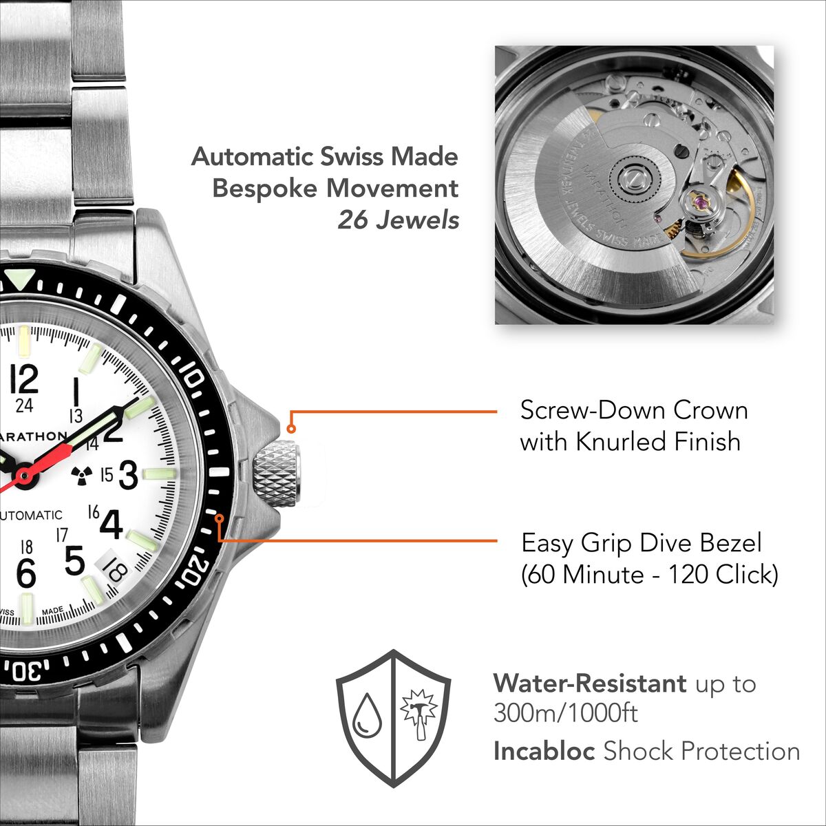 Marathon Arctic MSAR Search and Rescue Dive Watch